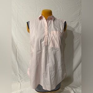 Eddie Bauer Light Pink Sleeveless Button Down Shirt